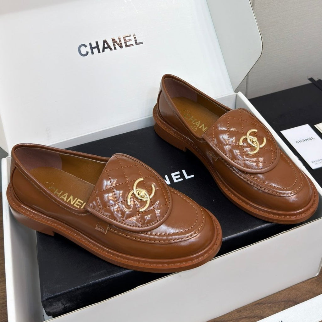 CHANEL MOASIN 2.5 CM IN GINGERBREAD BROWN PREMIUM LAMBSKIN