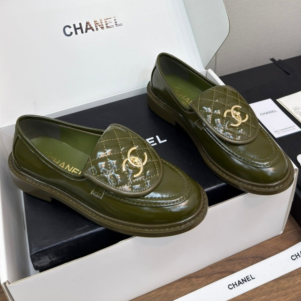 CHANEL MOASIN 2.5 CM IN ARMY GREEN PREMIUM LAMBSKIN