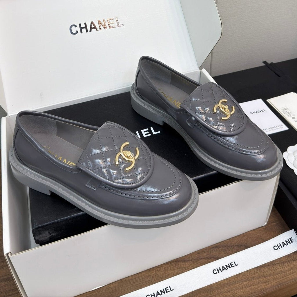 CHANEL MOASIN 2.5 CM IN MOUSE GRAY PREMIUM LAMBSKIN