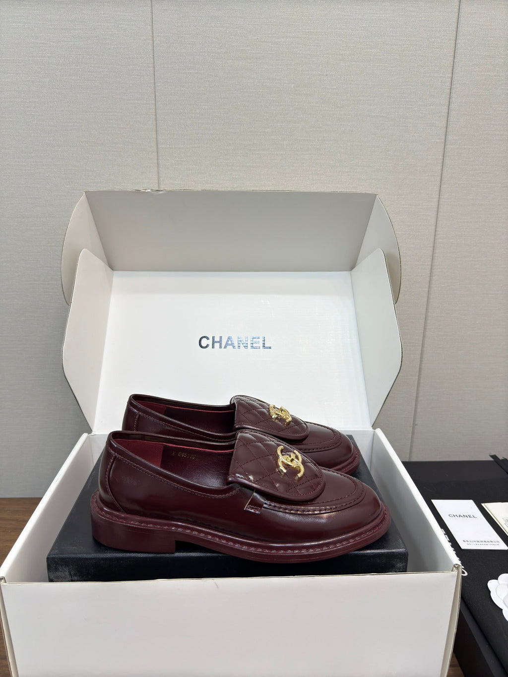 CHANEL MOASIN 2.5 CM IN MAHOGANY RED PREMIUM LAMBSKIN