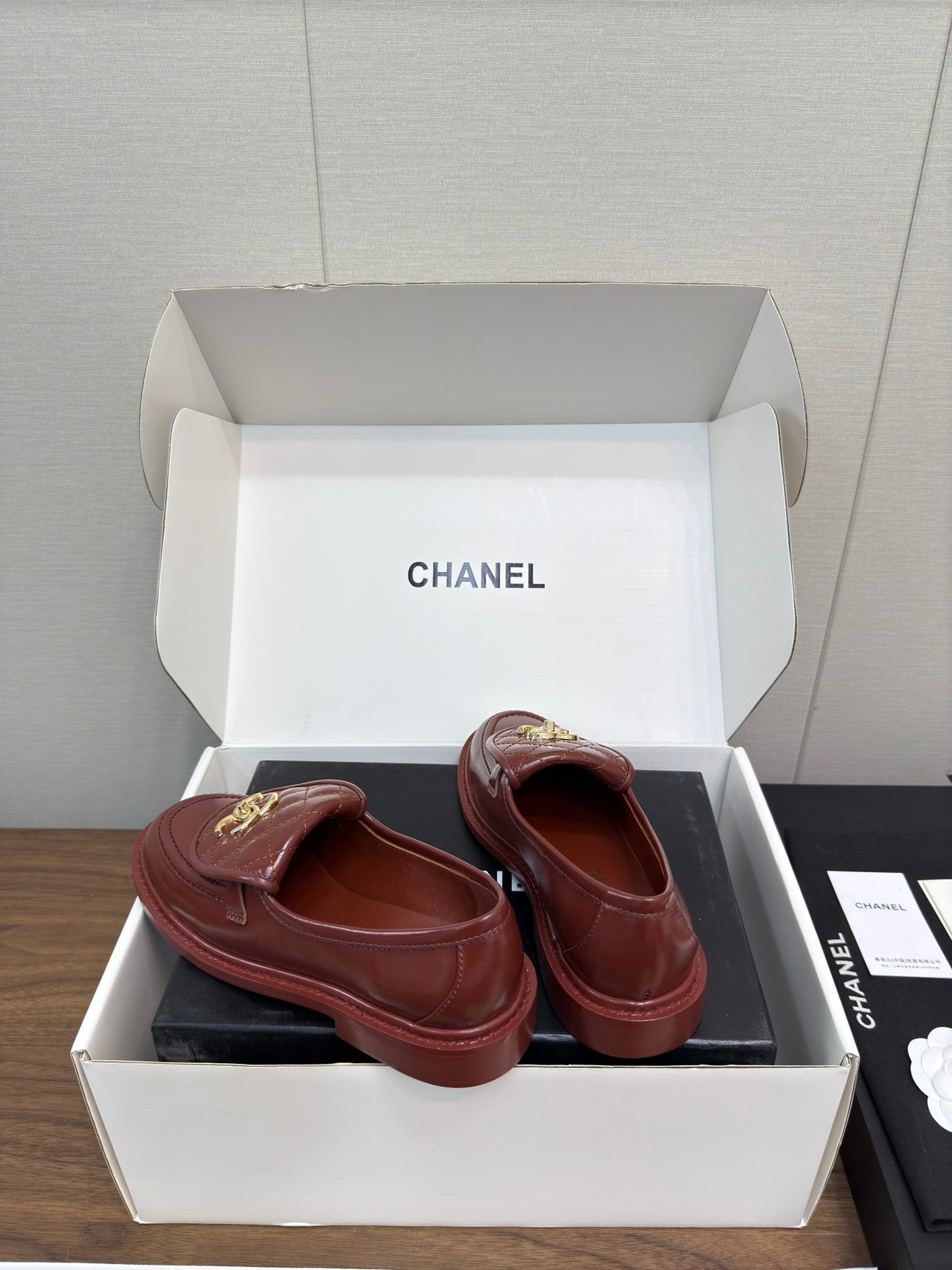 CHANEL MOASIN 2.5 CM IN JAM RED PREMIUM LAMBSKIN