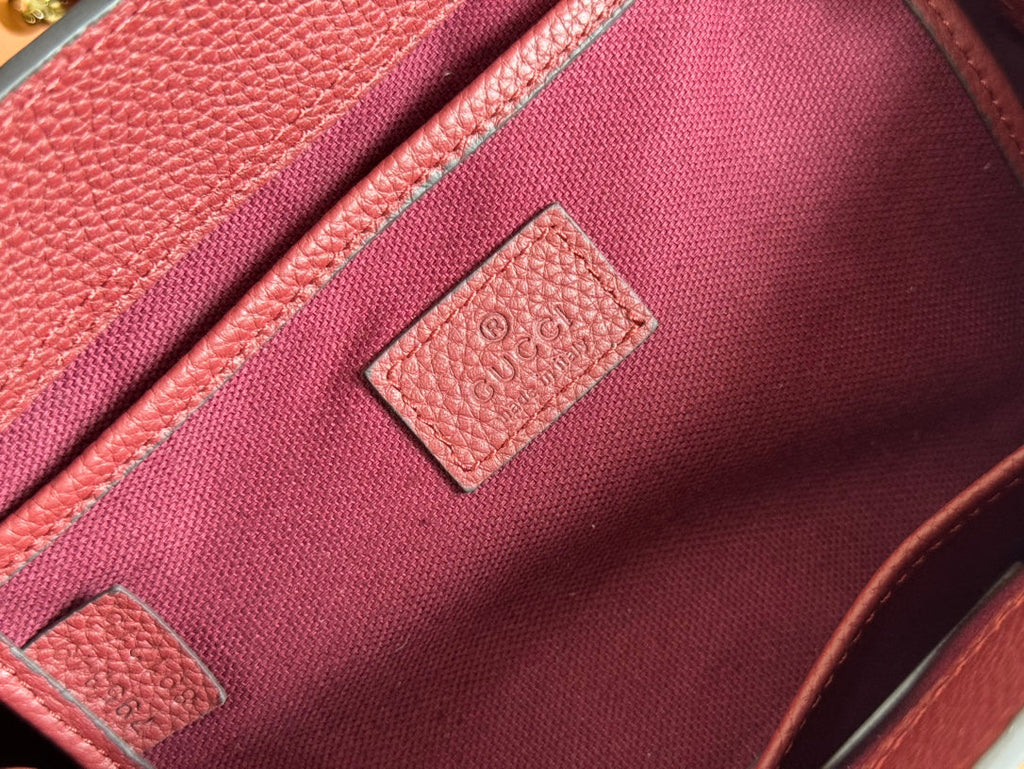 GUCCI SMALL JACKIE TOTE 24 IN BURGUNDY LAMBSKIN