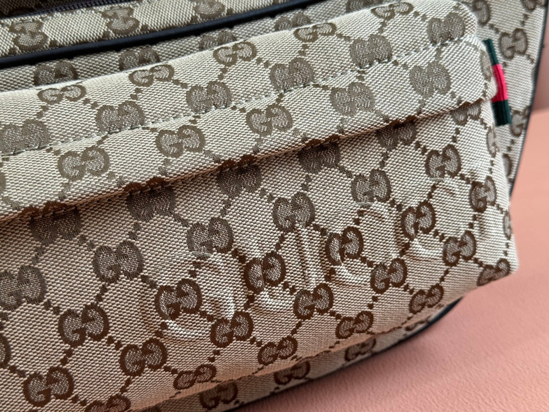 GUCCI BELT BAG 34 IN BEIGE MONOGRAM CANVAS