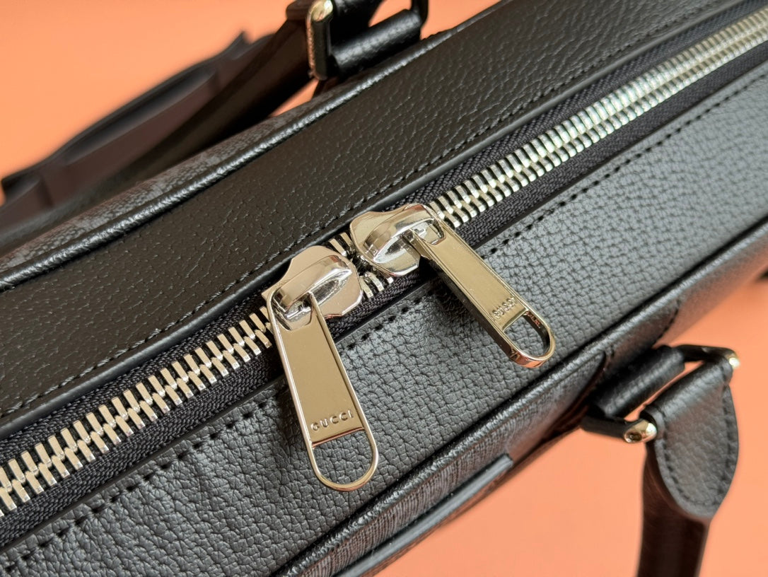 GUCCI JUMBO MEDIUM BRIEFCASE 36.5 IN EXTRA DARK GREEN  CALFSKIN