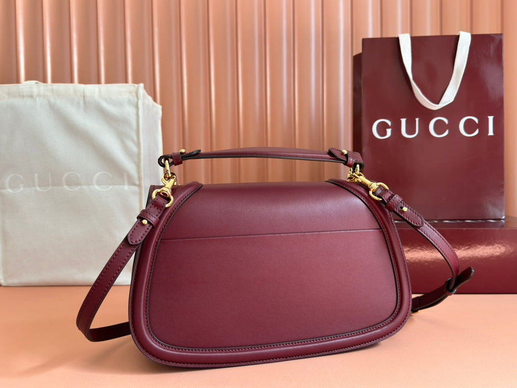 GUCCI 26S BLONDIE BAG 32 IN DARK RED CALFSKIN