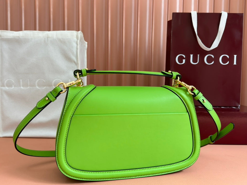 GUCCI 26S BLONDIE BAG 32 IN GREEN CALFSKIN