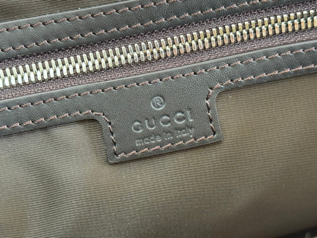 GUCCI LARGE CROSSBODY BAG 36 IN BEIGE AND DARK BROWN CANVAS MONOGRAM LOGO