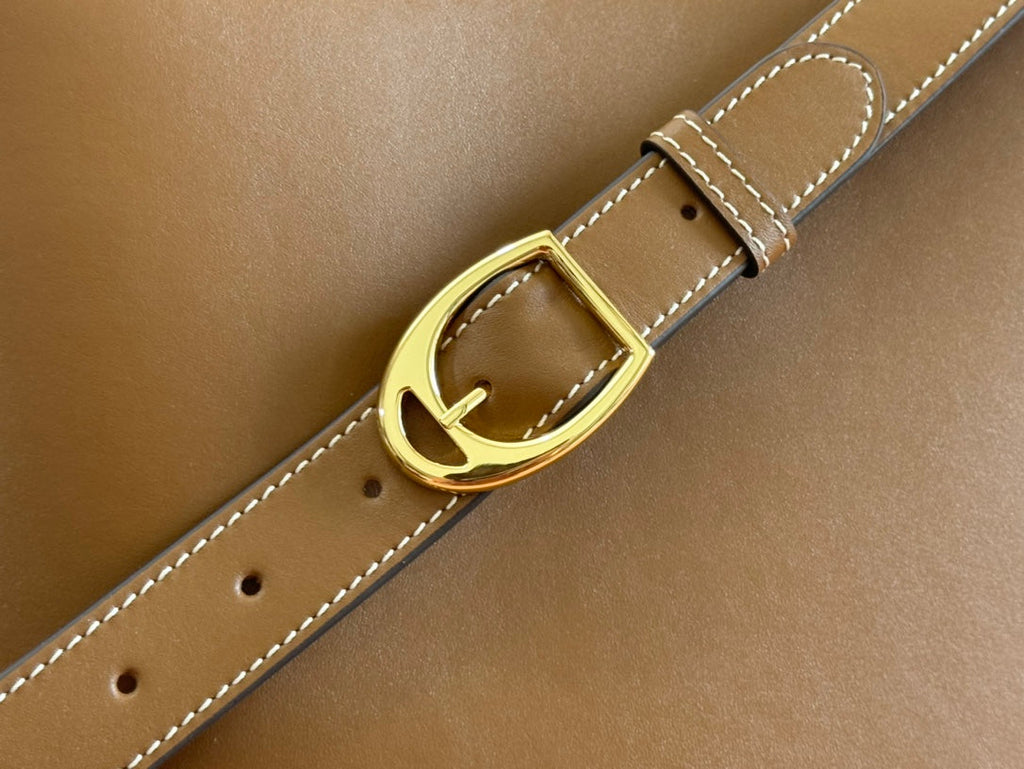 GUCCI 73 MEDIUM BUCKET BAG 27.5 IN BROWN SMOOTH CALFSKIN