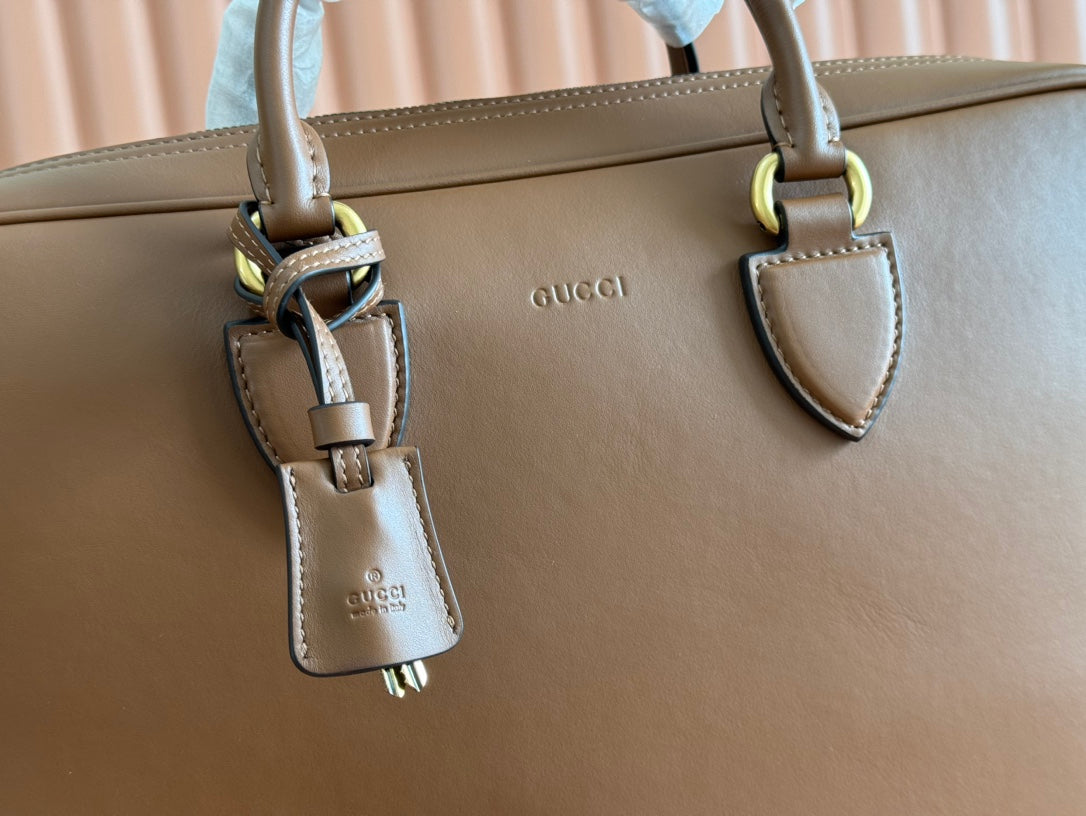 GUCCI MEDIUM BRIEFCASE 40 IN BROWN CALFSKIN