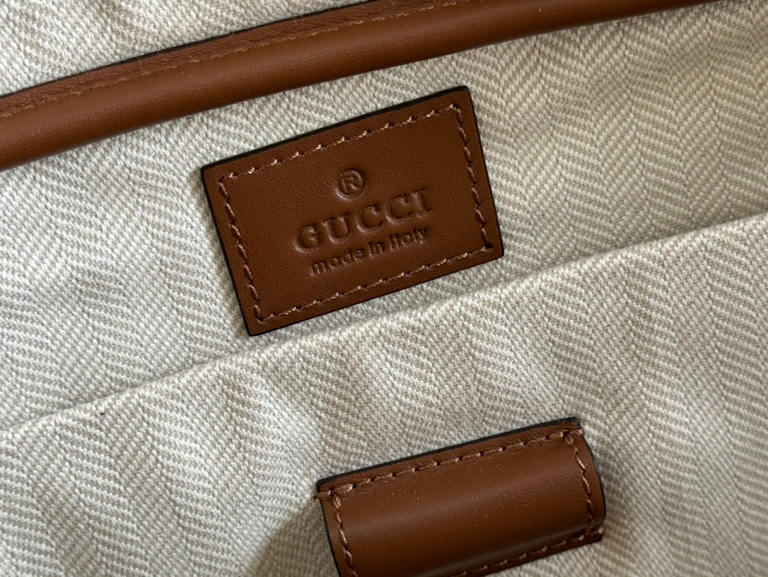 GUCCI MEDIUM BRIEFCASE 40 IN BROWN CALFSKIN