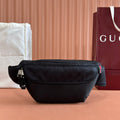 GUCCI LARGE BELT BAG 32 IN BLACK  NYLON