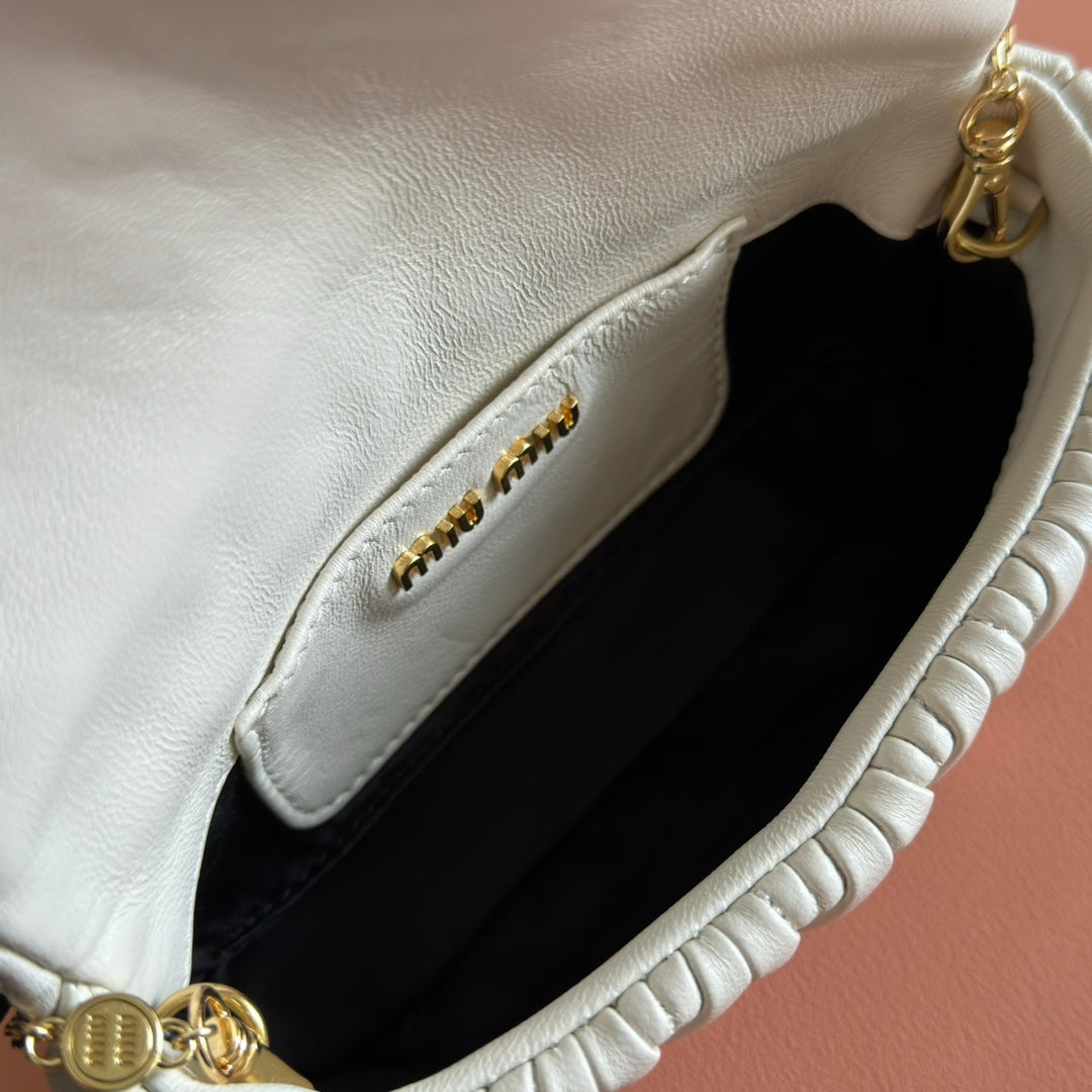 MATELASSé NAPPA LEATHER MINI BAG 18 WHITE