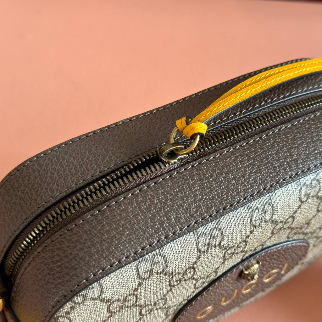 GUCCI NEO VINTAGE  SUPREME TIGER HEAD CROSSBODY BAG 24 IN CANVAS