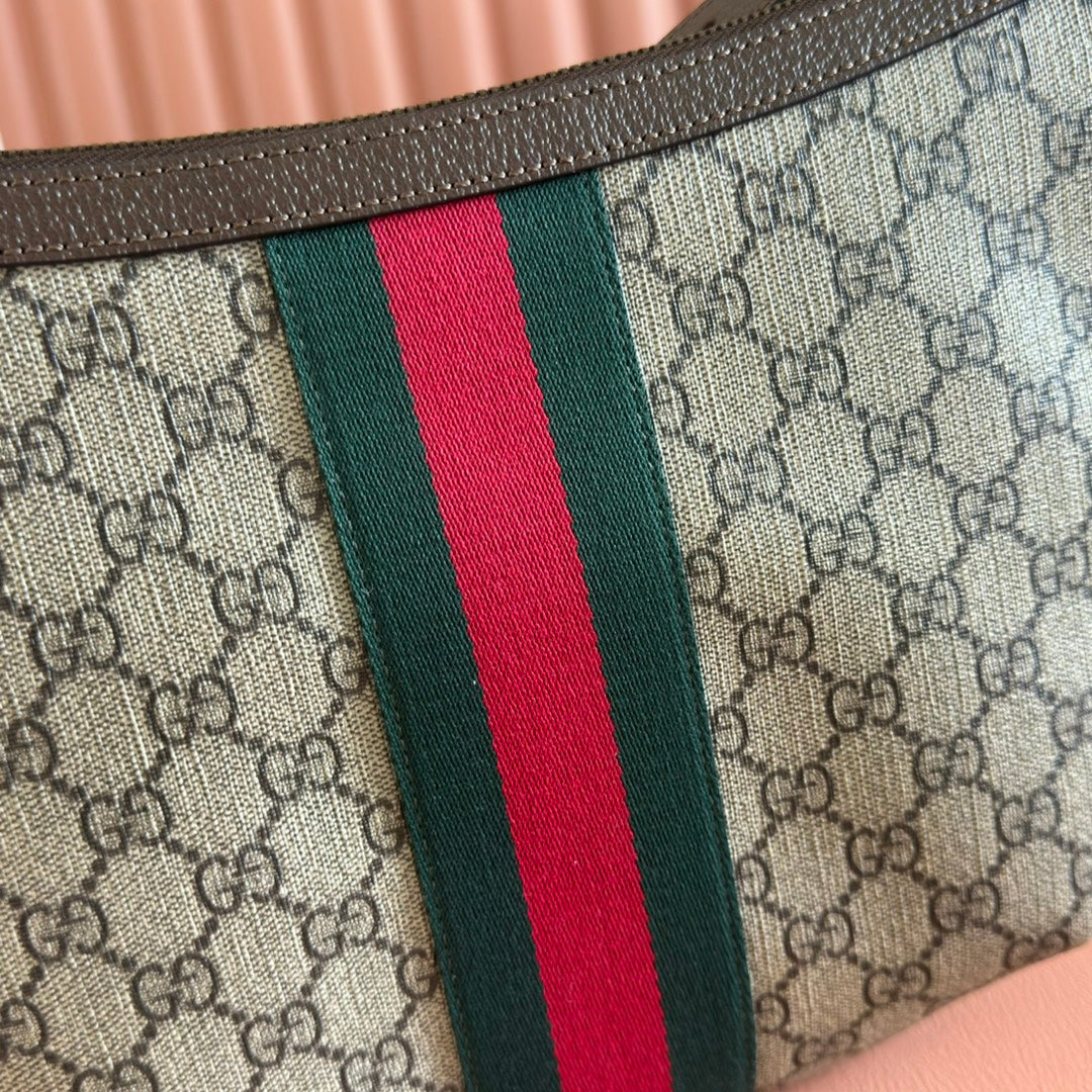 GUCCI 25S EPILOGUE BAG 30 IN BEIGE AND EBONY CALFSKIN