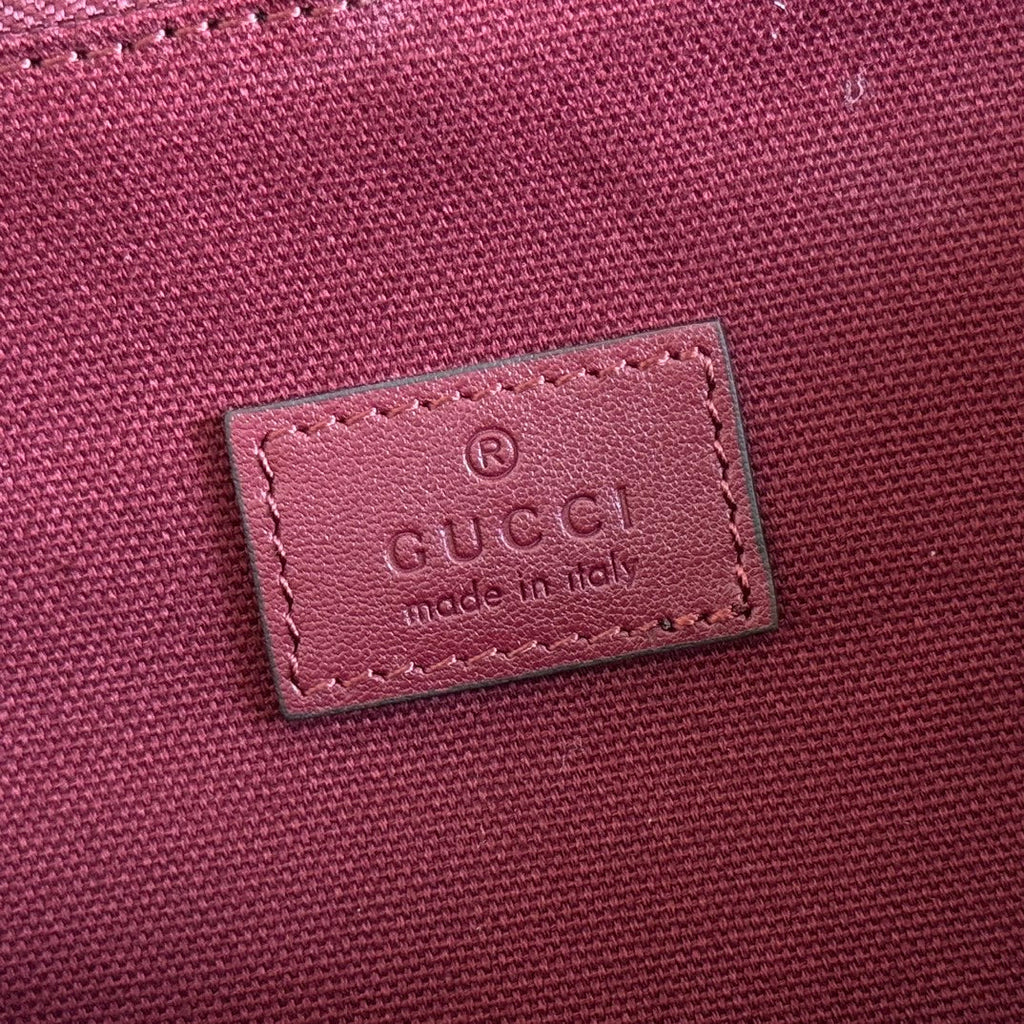 GUCCI 26S PADLOCK BAG 26 IN DARK RED EMBOSSED CALFSKIN