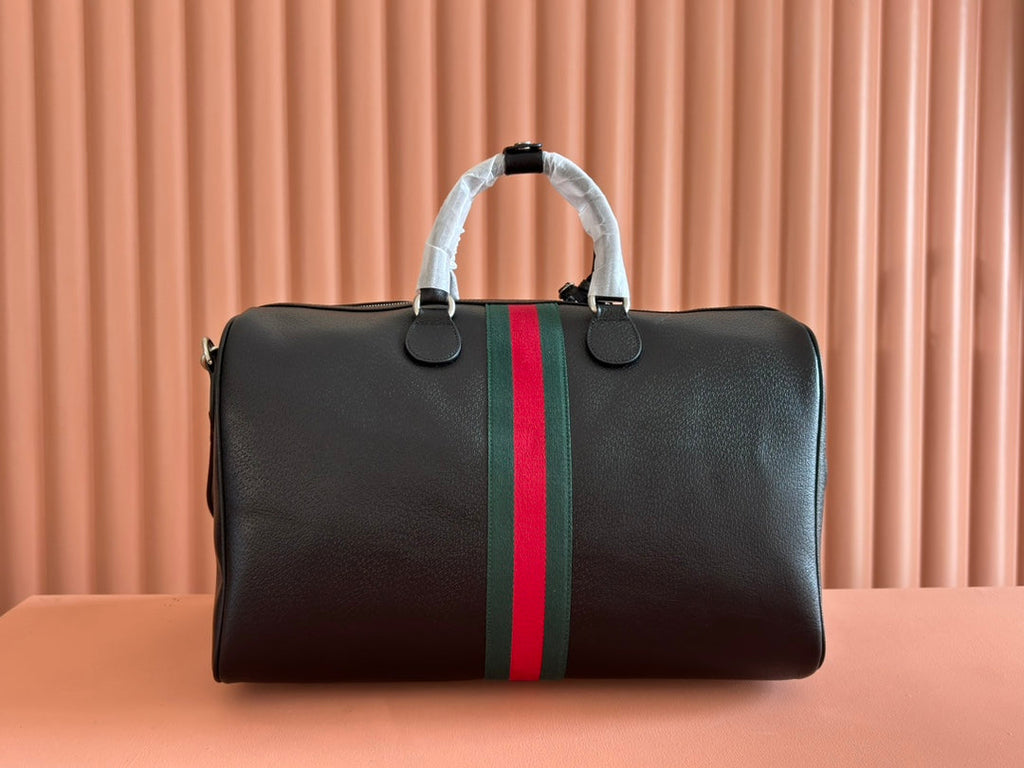GUCCI 26S DUFFLE BAG 44 IN BLACK CALFSKIN