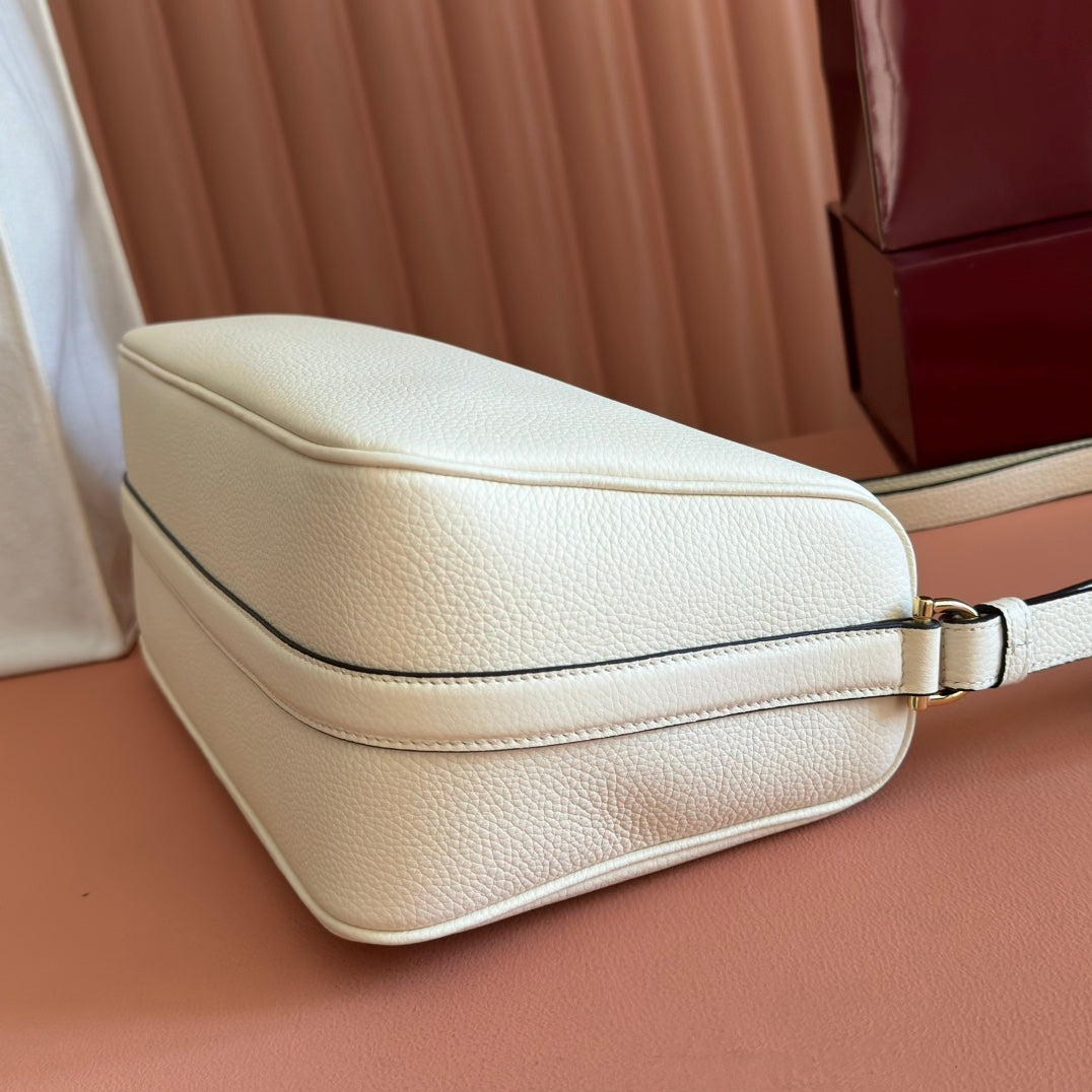 GUCCI 26S SHOULDER BAG 31 IN CREAM WHITE CALFSKIN