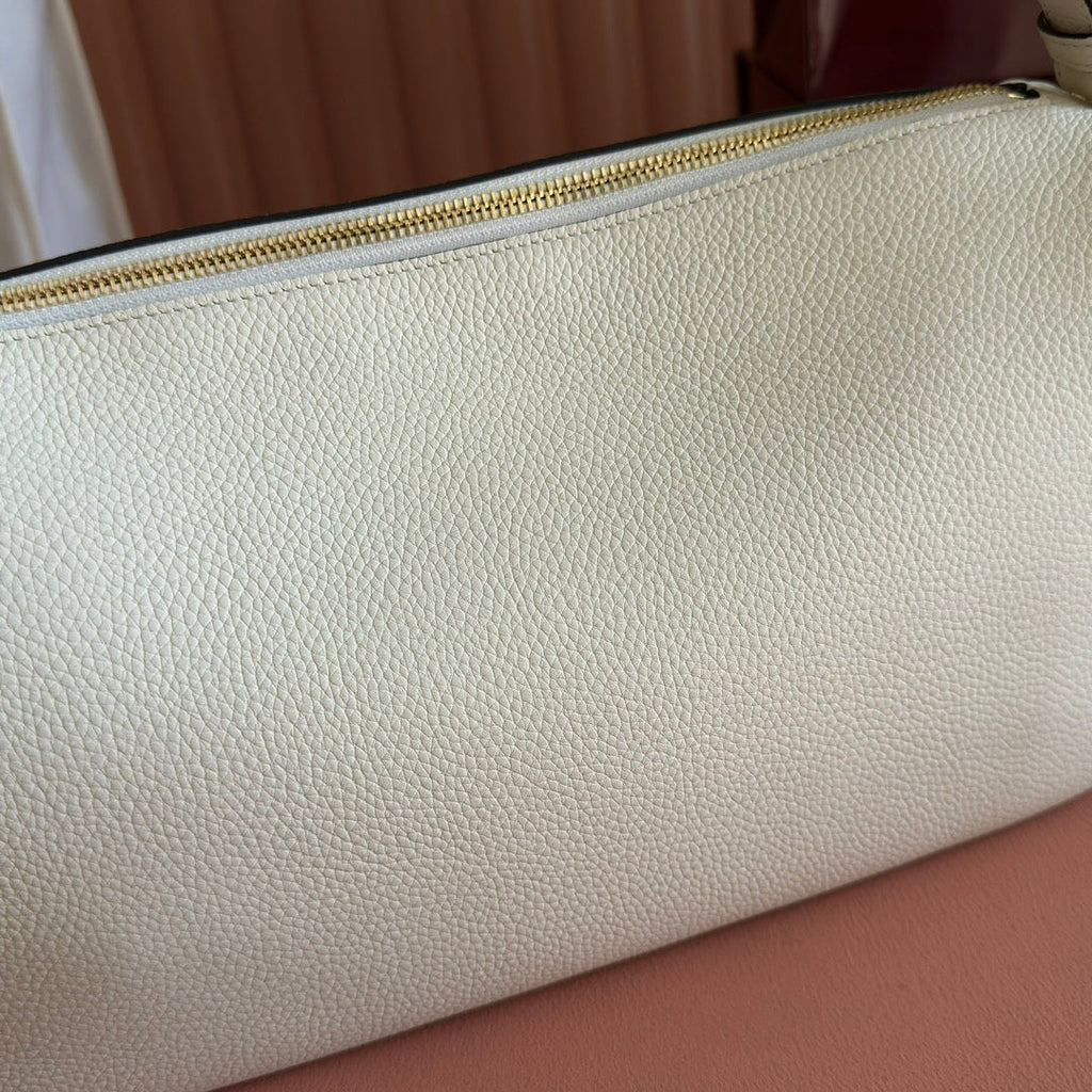 GUCCI 26S SHOULDER BAG 31 IN CREAM WHITE CALFSKIN