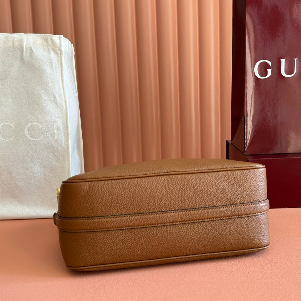 GUCCI 26S SHOULDER BAG 31 IN BROWN CALFSKIN