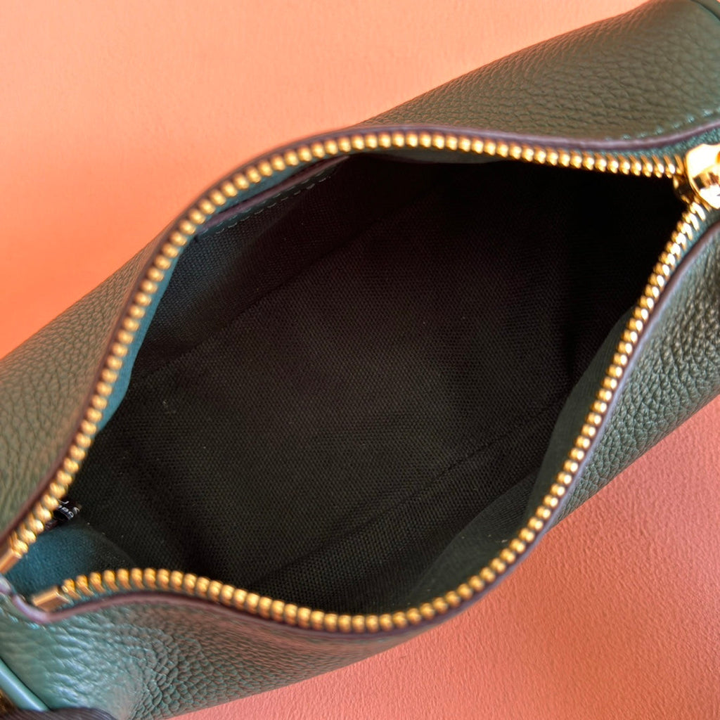GUCCI 26S SHOULDER BAG 19 IN DARK GREEN CALFSKIN