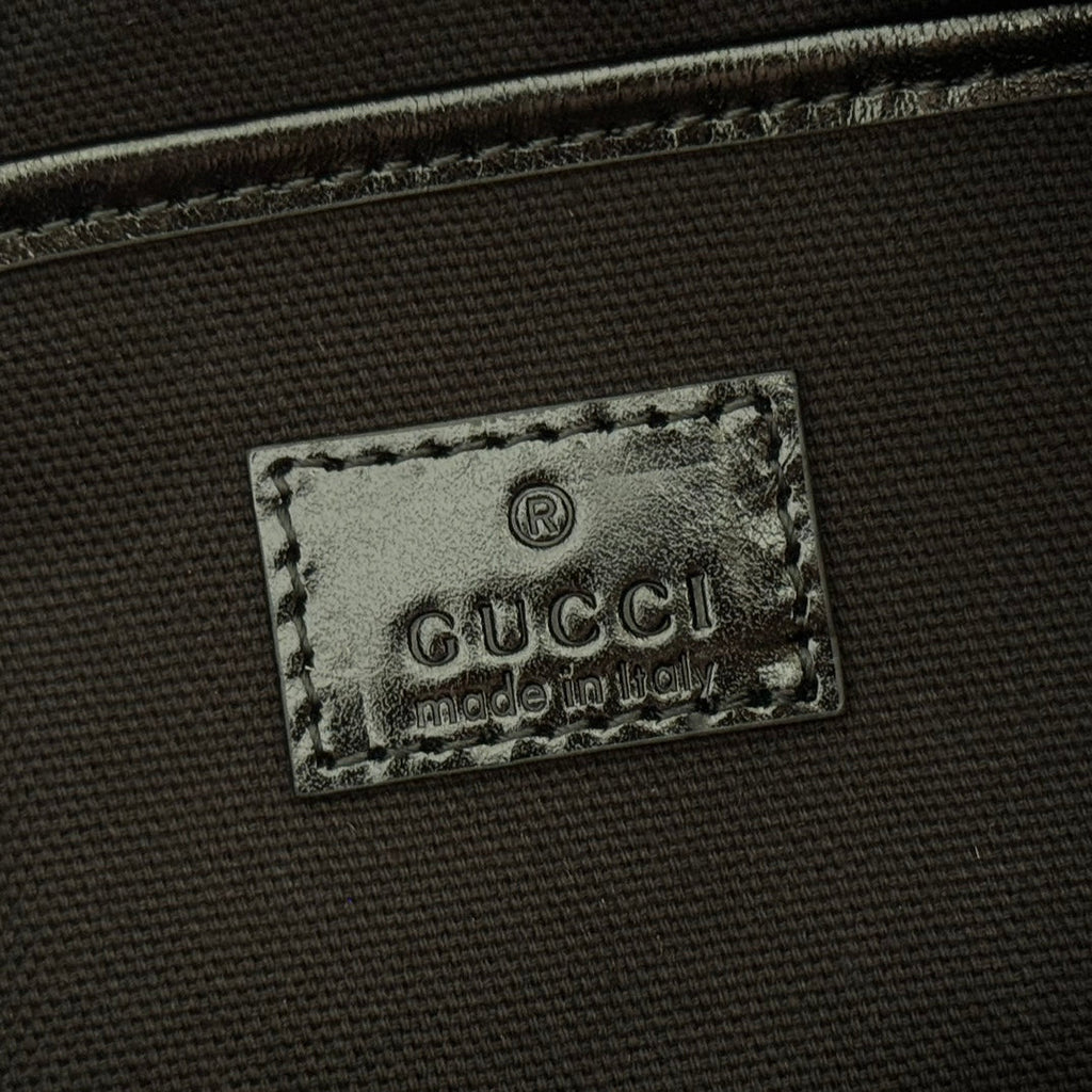GUCCI 26S SHOULDER BAG 31 IN BLACK SHINY CALFSKIN