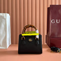 GUCCI 26S DIANA TOTE BAG 21 IN BLACK CALFSKIN