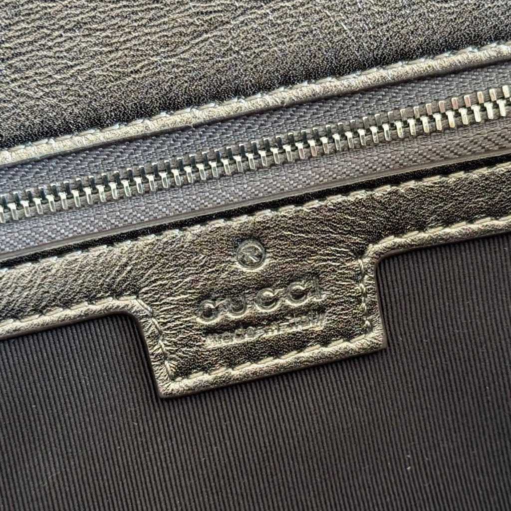 GUCCI 26S  MARMONT BAG 26 IN WARM GRAY BROWN LAMBSKIN