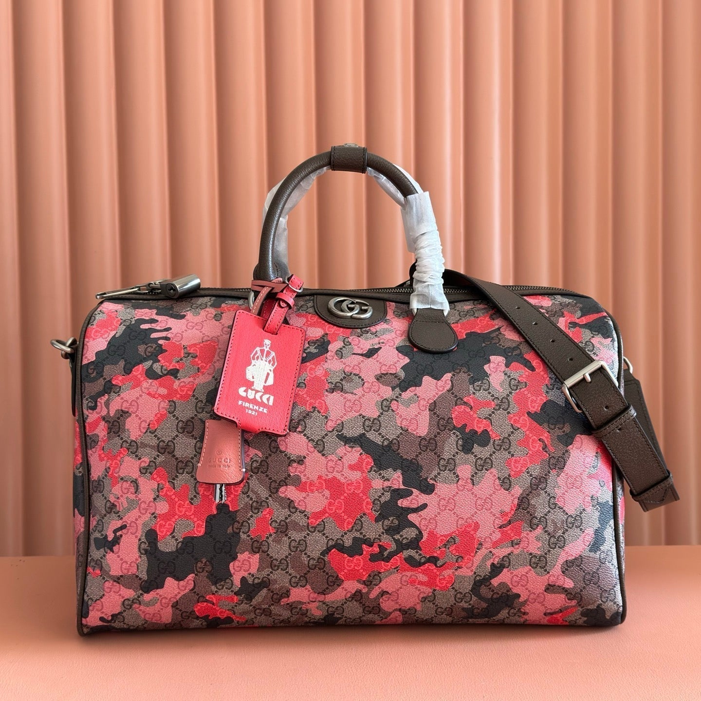 GUCCI 26S DUFFEL BAG 44 IN MULTICOLOR COATED CANVAS STYLE 3