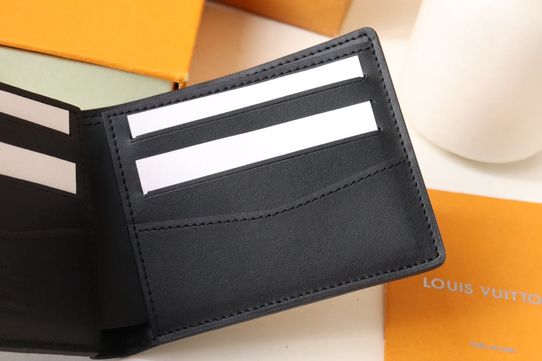 LOUIS VUITTON LV 25S SLENDER WALLET 11 IN BLACK DAMIER INFINI CALFSKIN