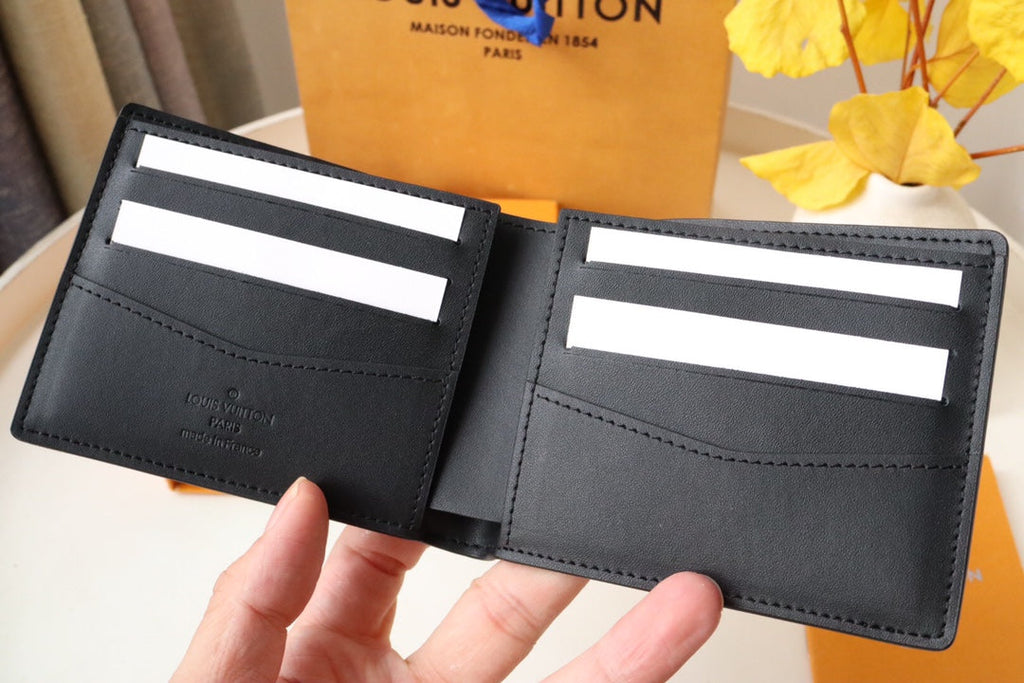 LOUIS VUITTON LV 25S SLENDER WALLET 11 IN BLACK DAMIER INFINI CALFSKIN