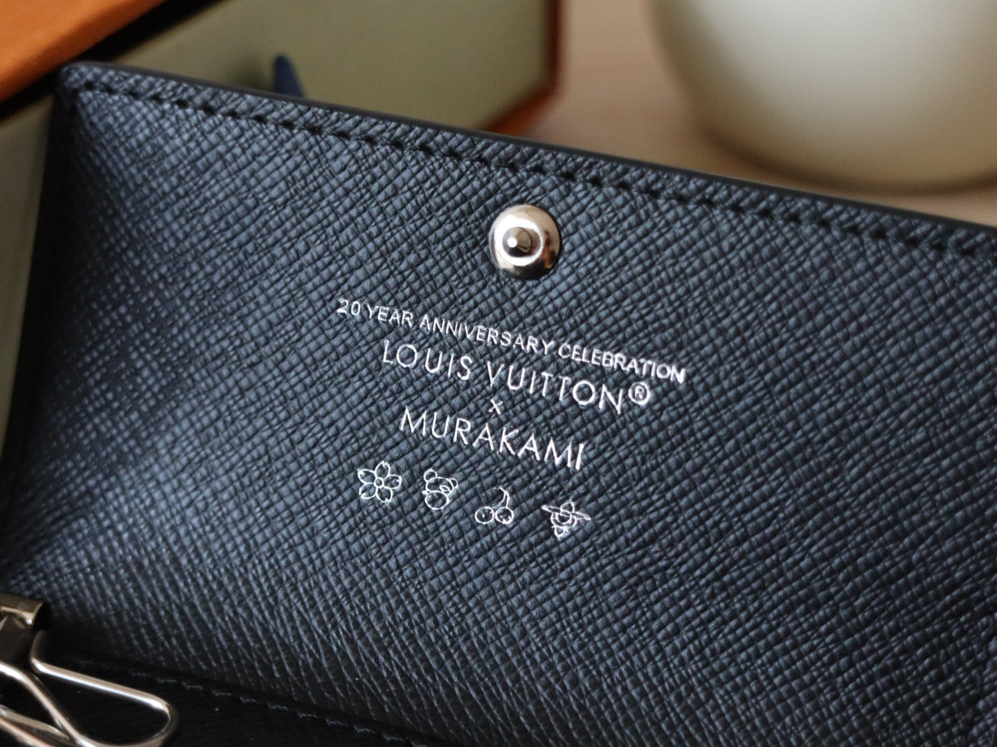LOUIS VUITTON ROSALIE WALLET 12 IN BLACK MIX COLORFUL CALFSKIN