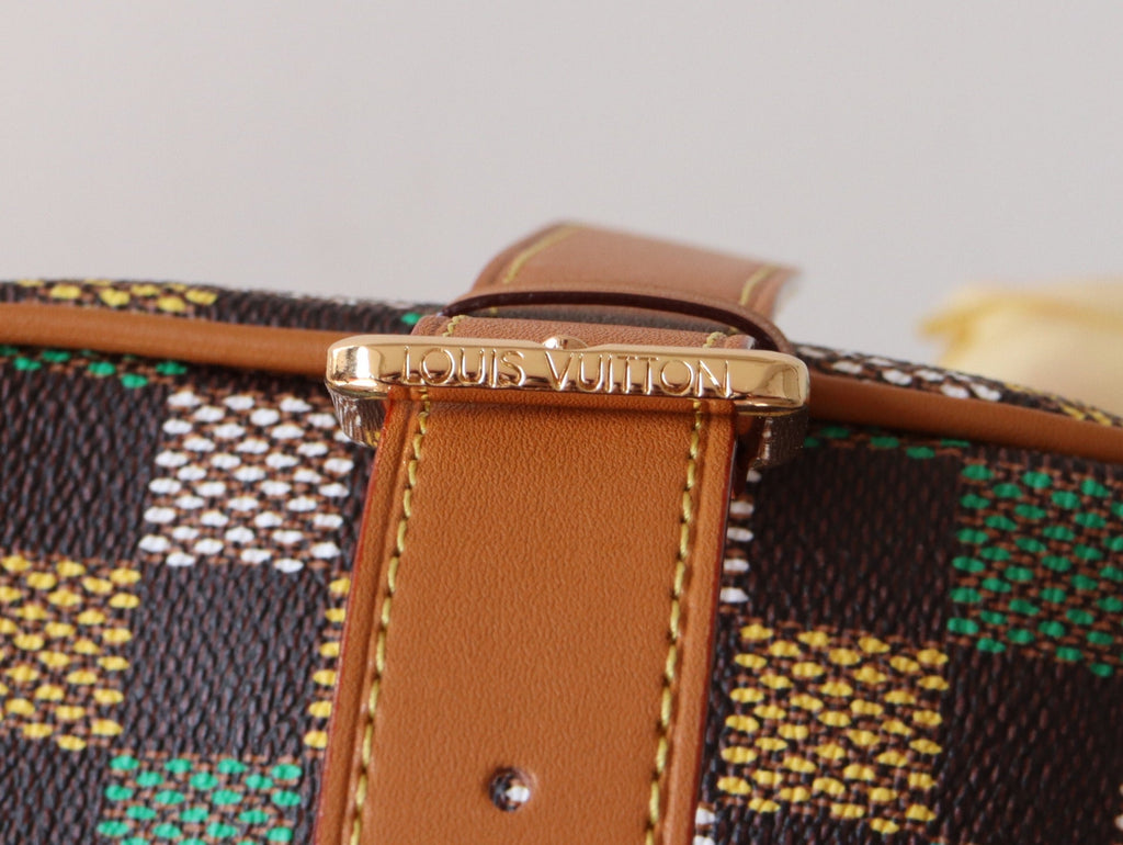 LOUIS VUITTON DOPP KIT LOCKER BAG 23 IN COLORFUL DAMIER CALFSKIN