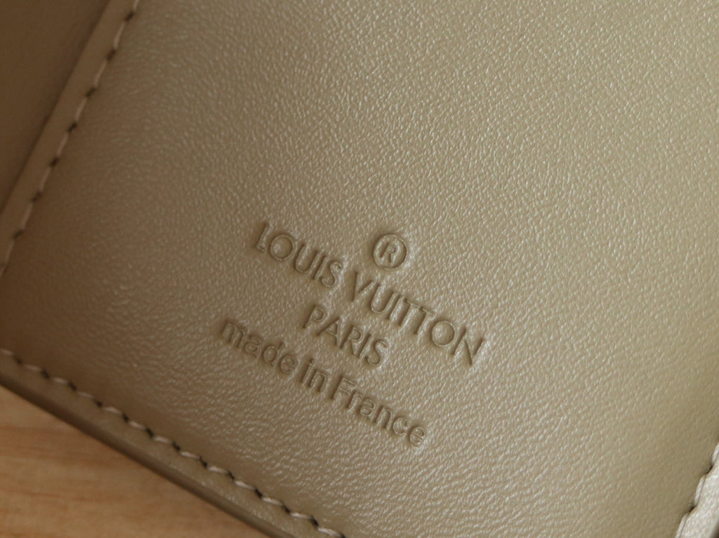 LOUIS VUITTON IRIS WALLET IN KHAKI BROWN EMBOSSED CALFSKIN