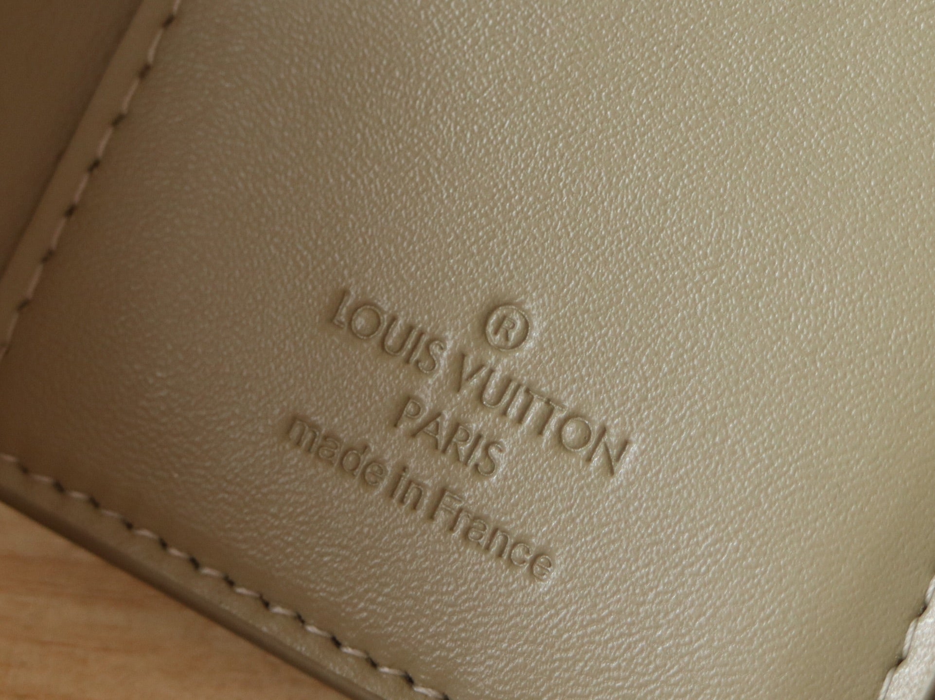 LOUIS VUITTON IRIS WALLET IN KHAKI BROWN EMBOSSED CALFSKIN