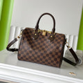 LOUIS VUITTON SPEEDY BANDOLIÈRE 25 IN DARK BROWN DAMIER EBENE CANVAS GOLD HARDWARE