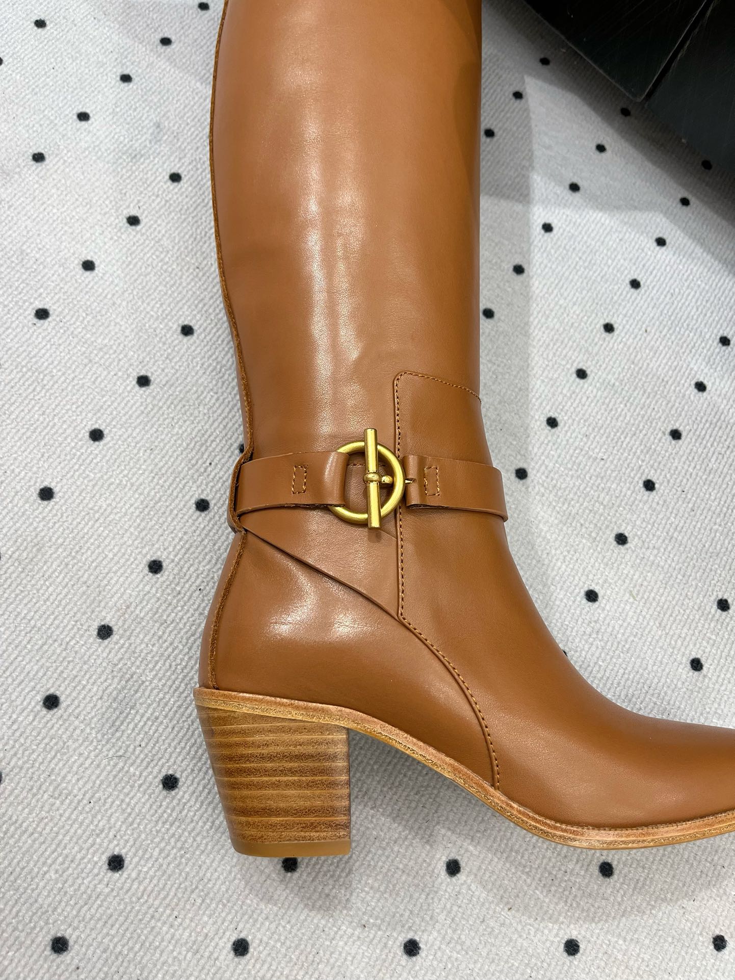 HERMES JUSTINE BOOT 6 CM IN BRONZE BROWN CALFSKIN