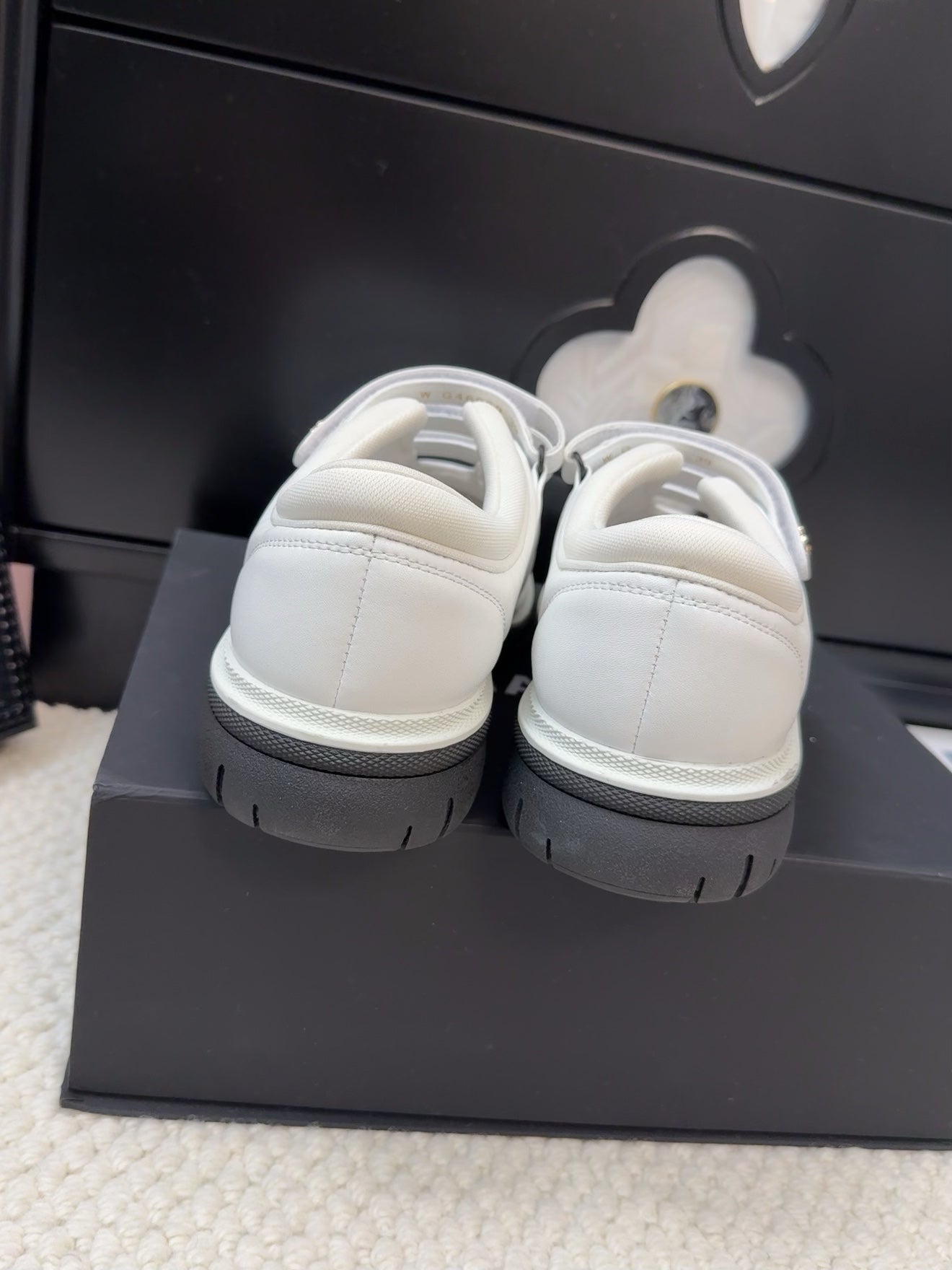 CHANEL SNEAKERS WITH THREE STRAPS IN WHITE CALFSKIN