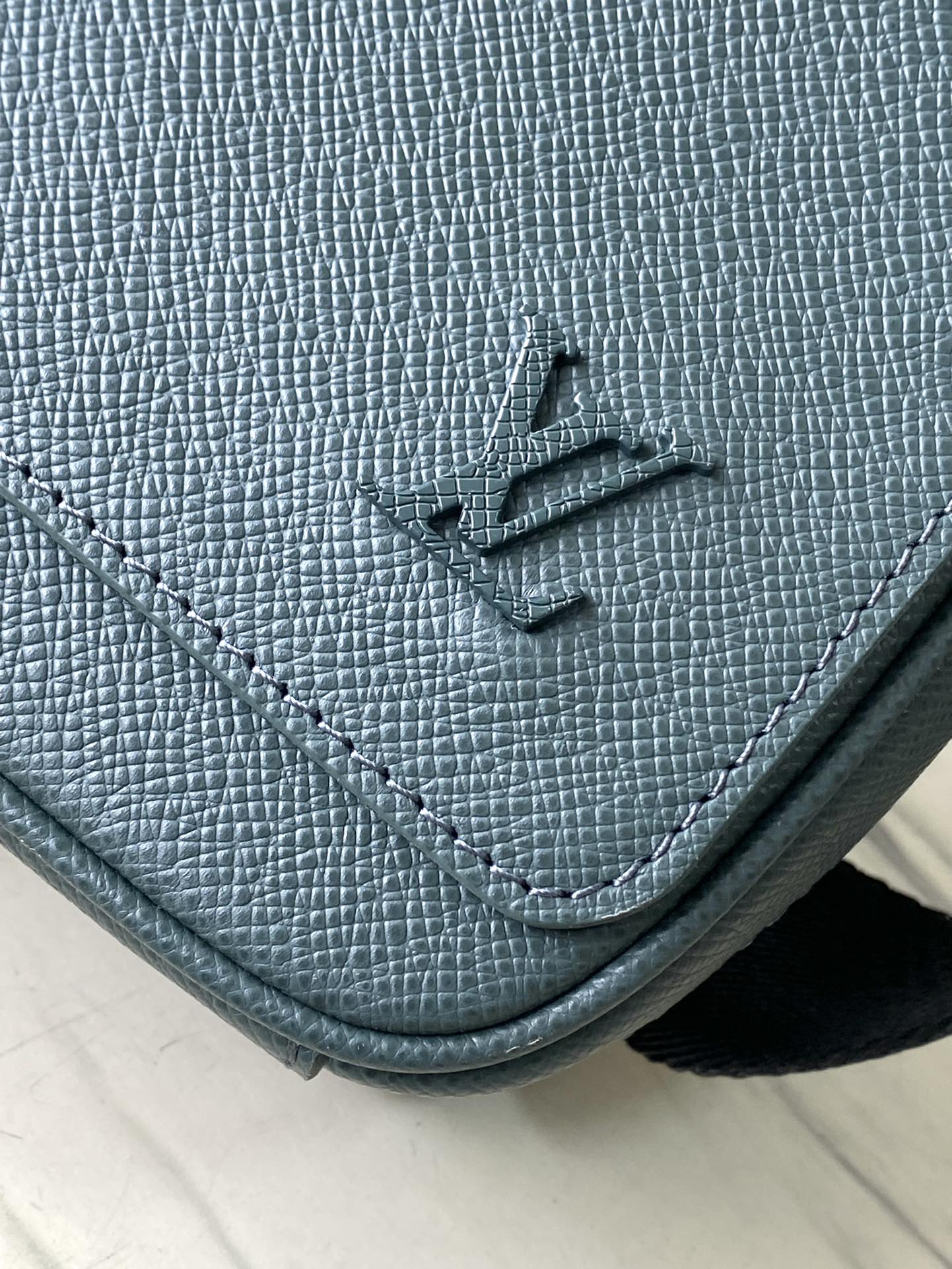 LOUIS VUITTON DISTRICT PM 26 IN CELESTE GREEN CALFSKIN