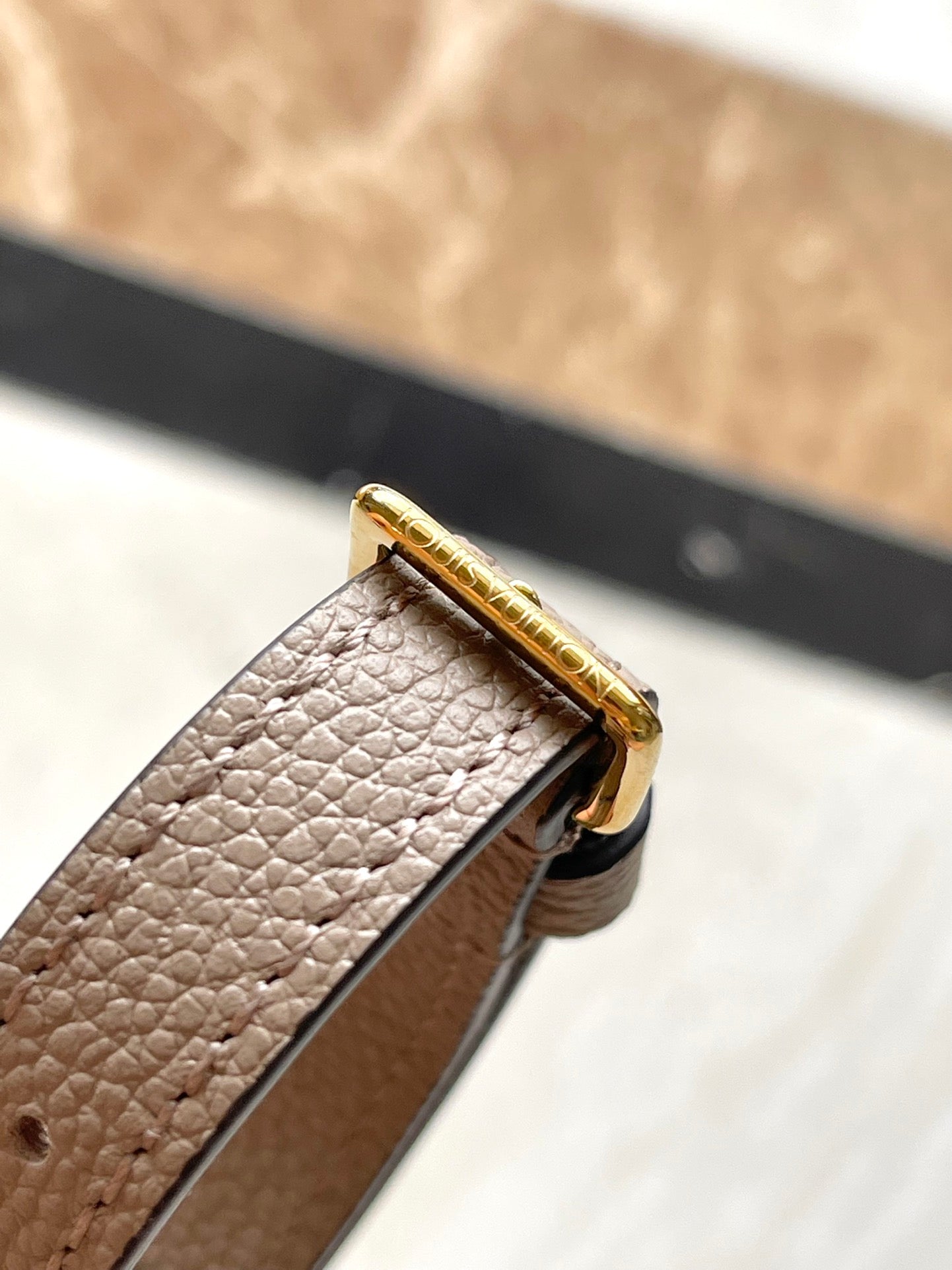 LOUIS VUITTON MINI BUMBAG 17 IN TOURTERELLE WHITE MONOGRAM EMPREINTE LEATHER GOLD HARDWARE