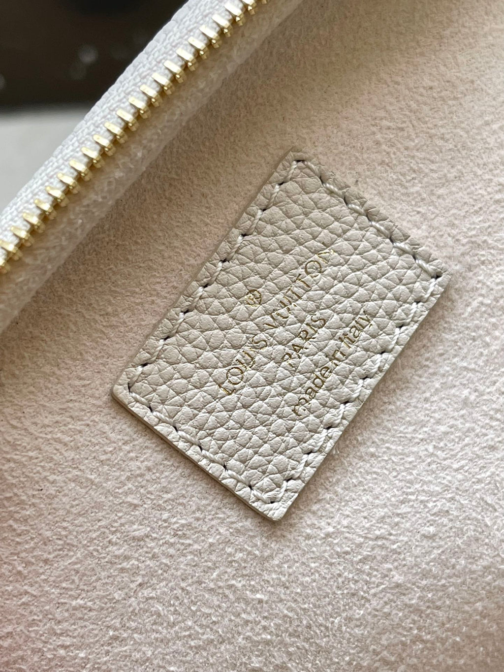 LOUIS VUITTON MINI BUMBAG 17 IN WHITE ORANGE MONOGRAM EMPREINTE LEATHER GOLD HARDWARE