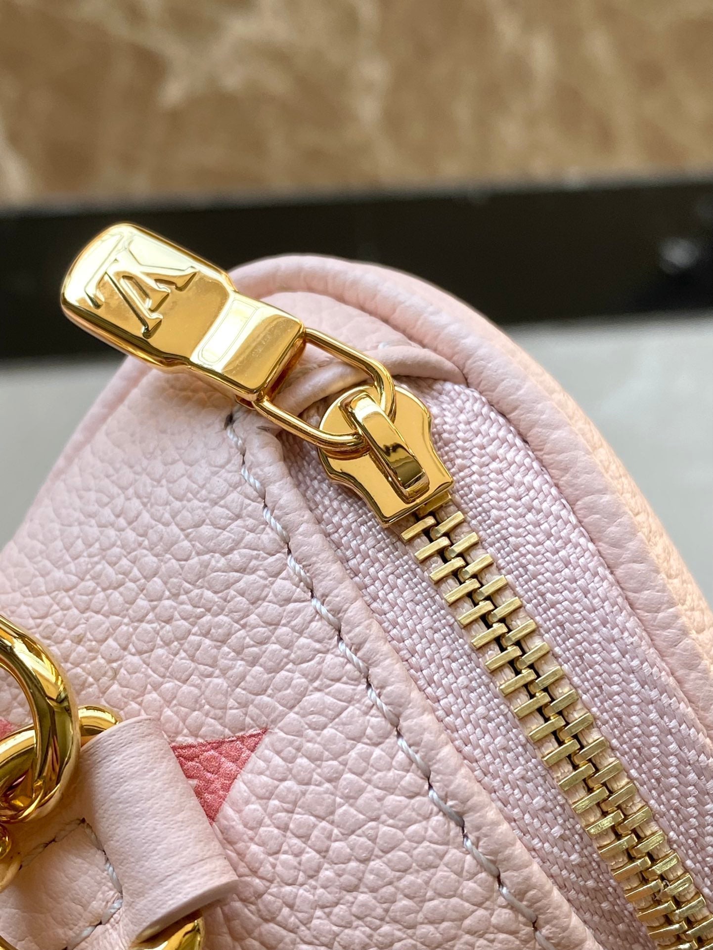 LOUIS VUITTON MINI BUMBAG 17 IN GRADIENT PINK MONOGRAM EMPREINTE LEATHER GOLD HARDWARE