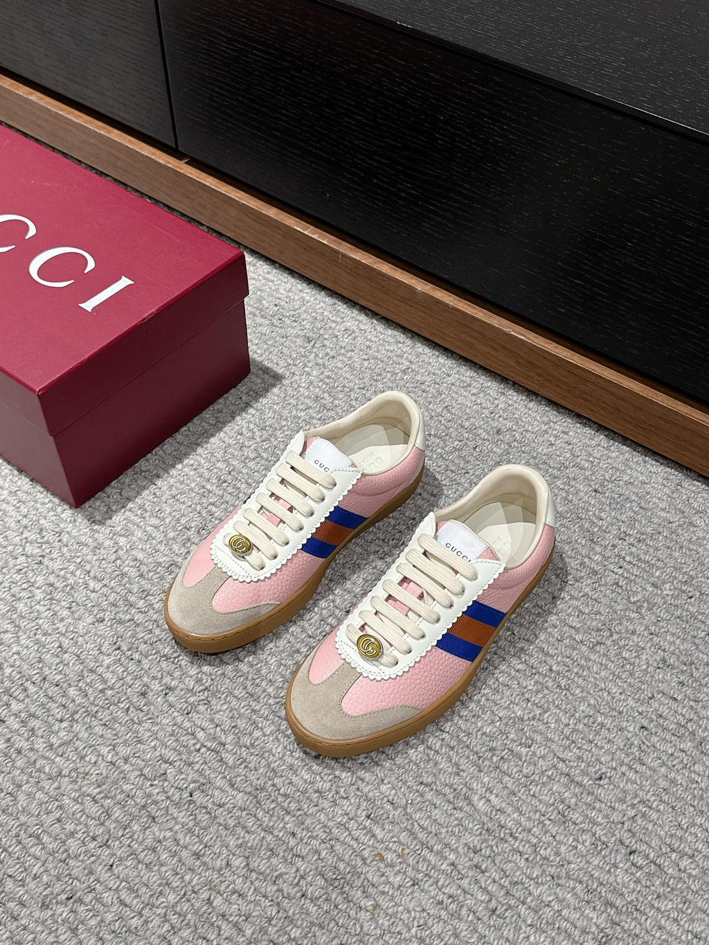 GUCCI & ADIDAS SNEAKER LIGHT PINK CALFSKIN