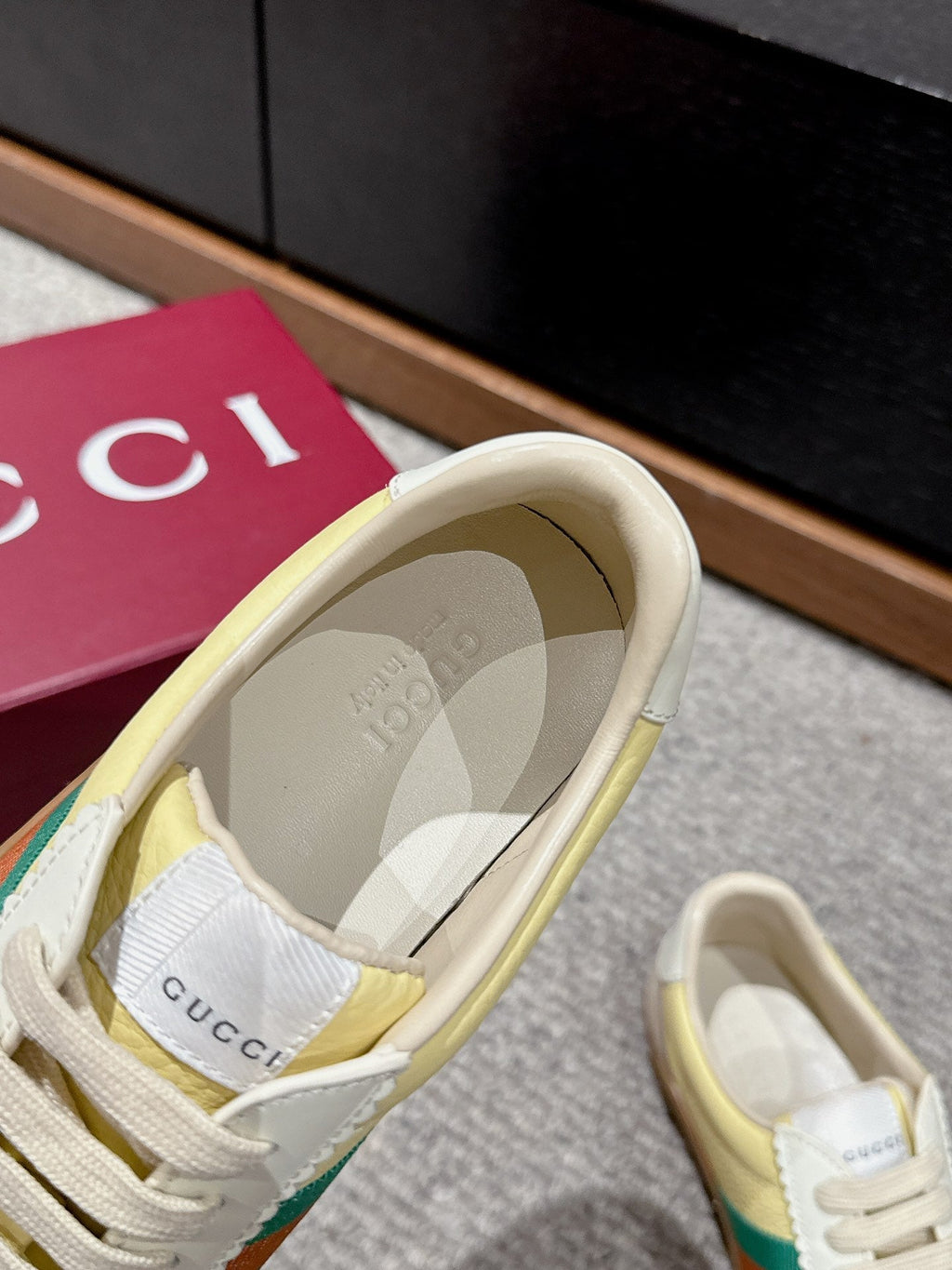 GUCCI & ADIDAS SNEAKER KHAKI CALFSKIN