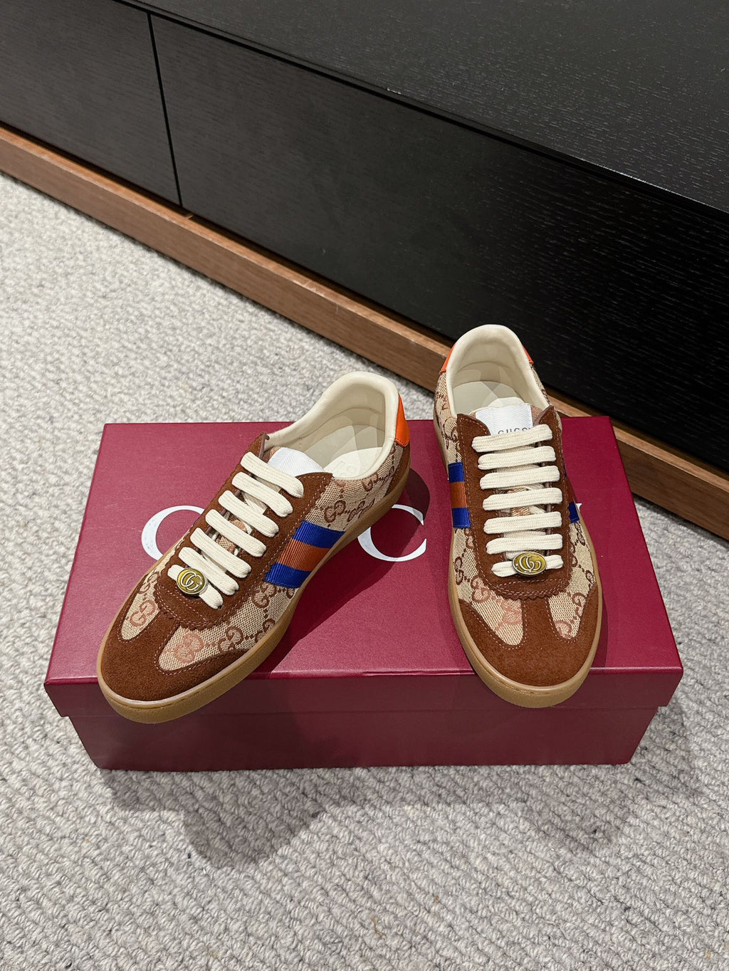 GUCCI & ADIDAS GAZELLE SNEAKER BROWN SUEDE