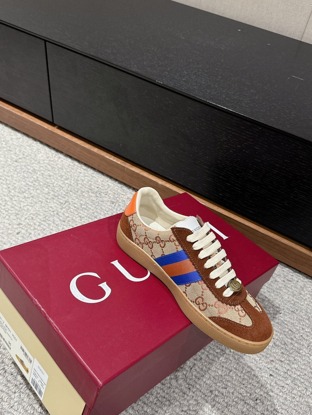 GUCCI & ADIDAS GAZELLE SNEAKER BROWN SUEDE
