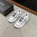 CHANEL CLASSIC TRAINER IN WHITE MIX BLACK FABRIC