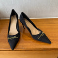 DIOR MY DD 25S HIGH HEEL 80MM IN BLACK SATIN
