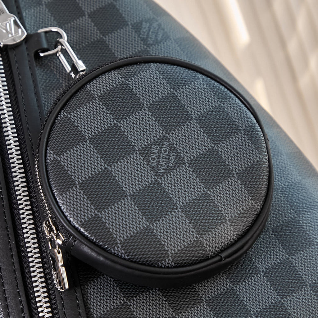 LOUIS VUITTON DUO CROSSBAG 42 IN GREY BLACK DAMIER GRAPHITE CANVAS