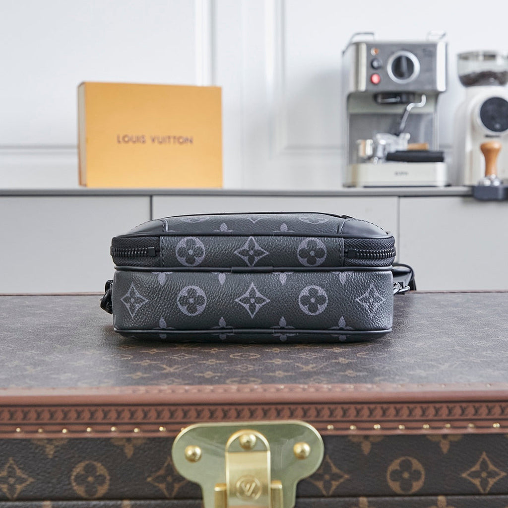 LOUIS VUITTON NANO ALPHA 18 IN BLACK MONOGRAM ECLIPSE CANVAS