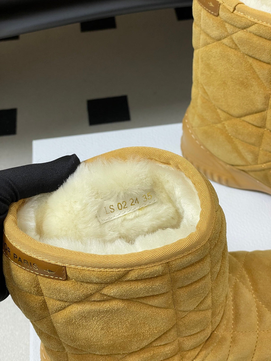 DIOR 25S FROST LOW ANKLE BOOTS IN GOLDEN BROWN SUEDE